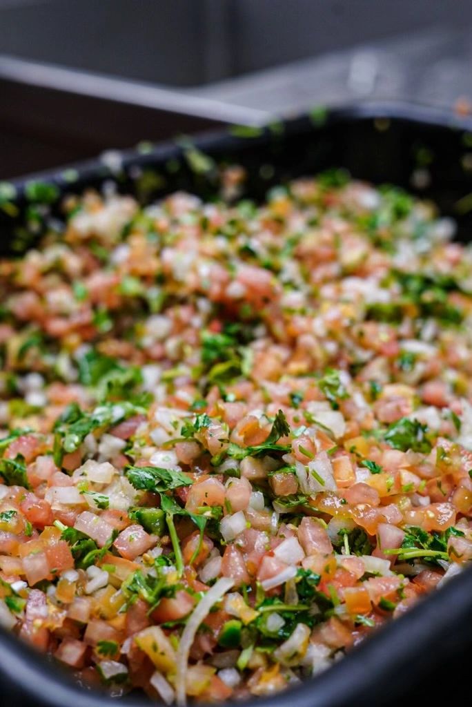 Fresh Mexican ingredients and guacamole